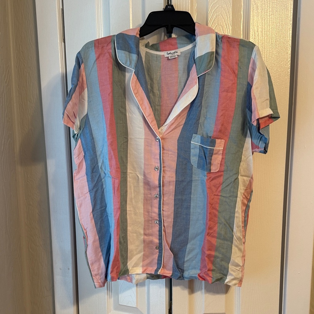 Striped Button-Up Pajama Set - Picture 2 of 5